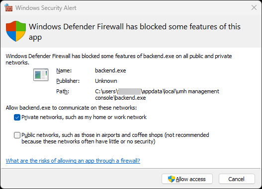 Windows firewall